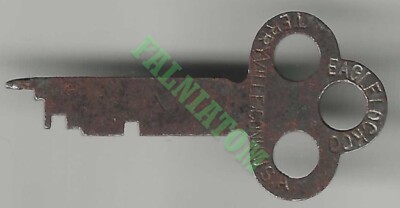 Vintage Eagle Lock Flat Key -  Approx 1.5'' Long