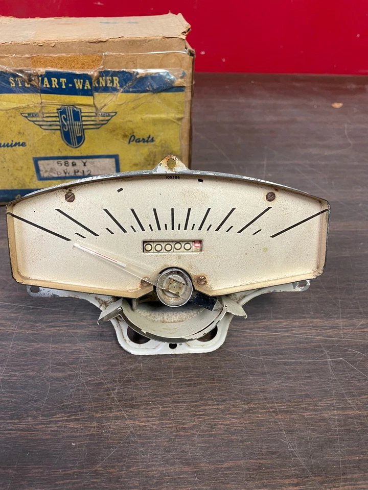 AMC AMERICAN MOTORS RAMBLER 589Y VELOCÍMETRO ODÓMETRO STEWART WARNER NOS 722 Foto 2 de 4