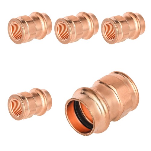 5 PCS Copper Female Adapter Fittings 1/2 FNPT x 3/4 Press Plumbing Part