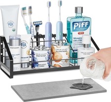 Toothbrush Holder with Instant Drying Diatomite Base   Bathroom Countertop
