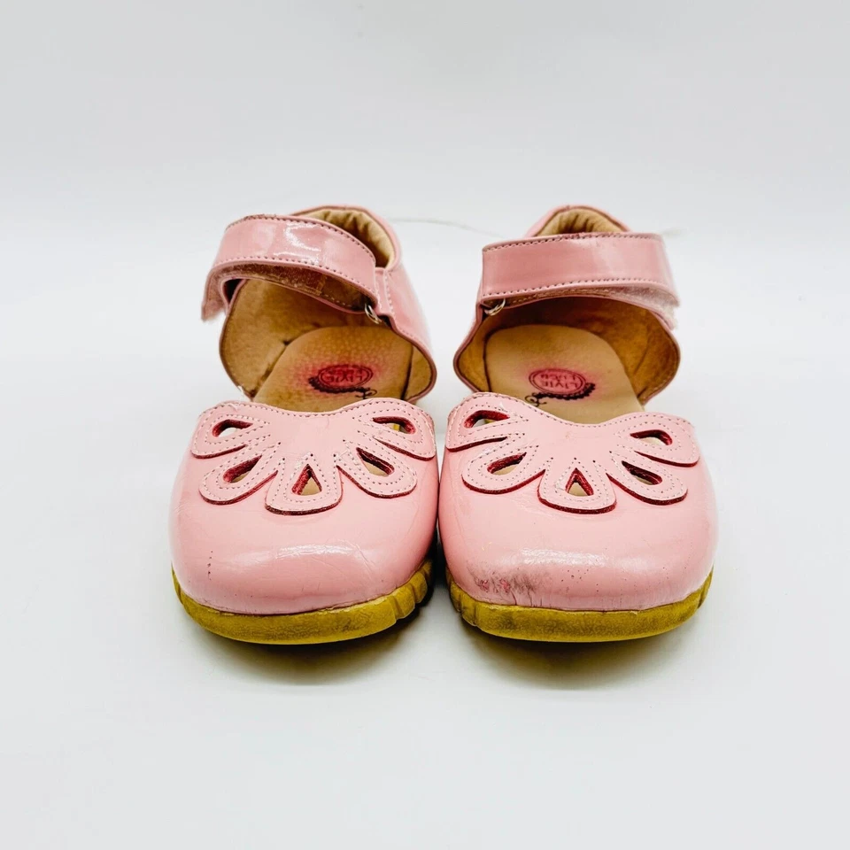 Livie & Luca Shoes Girls 12C Pink White Patent Leather Mary Jane Ballet Flats - Image 3 of 4