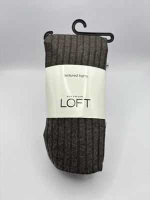 New ANN TAYLOR LOFT Taupe Textured Tights Size L