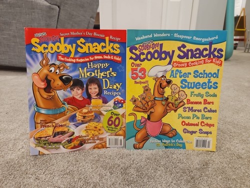 Vtg 2001 Scooby Doo Snacks For Kids Cooking Magazine Lot of 2 Cartoon Network - Picture 1 of 9