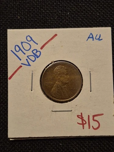 Rare 1909 AU VDB Lincoln Wheat Cent. Beautiful Coin!