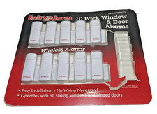 WIRELESS 10 PACK WINDOW  DOOR ALARMS ENTRY ALARM 968222 "NO BATTRIES"