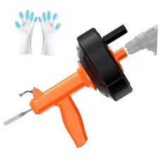 Drain Snake, Drain Auger with Drill Attachment, 25 Feet Plumbing Snake Orange