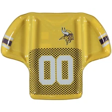 Minnesota Vikings Glass Jersey Chip and Dip Tray