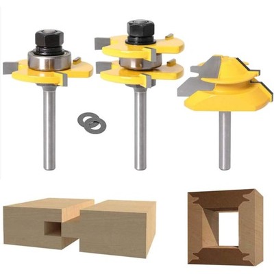 45 Grad Lock Mitre Router Bit Holzfräser Nutfräser Set T-Form 12,7mm