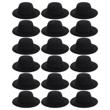 3 Pack Dress-up Mini Formal Hats Fedora Crafts Doll Top Dolls with