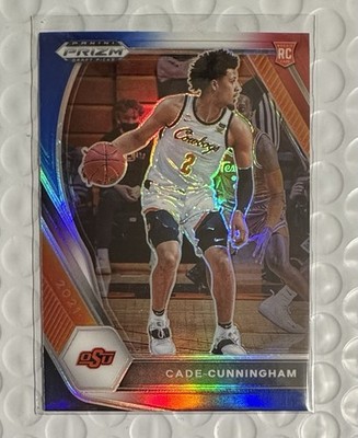 Cade Cunningham RC 2021-22 Panini Prizm Draft Picks Red White Blue RWB Prizm #1