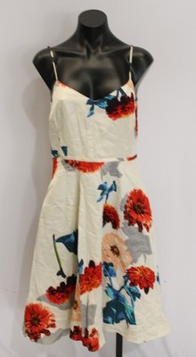 Banana Republic Women's Floral Print Sleeveless Strappy Dress NC3 Cocoon Size 6