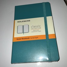 Moleskine Brisk Blue Small Hard Cover Notebook, 3.5 x5.5 , New/Sealed, Lined