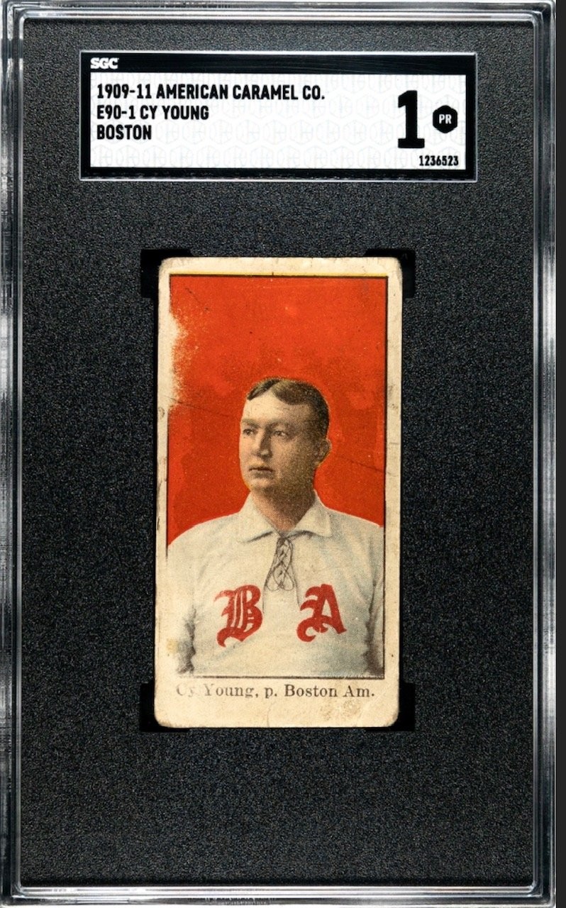 1909-11 CY YOUNG E90-1 AMERICAN CARAMEL BOSTON SGC 1 Q0842