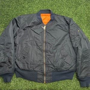 Vintage Flyers Intermediate MA 1 Jacket Mens XL Tall Alpha Industries Flight USA