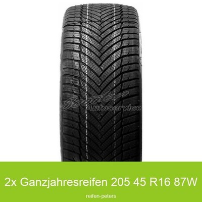 2x Minerva All Season Master 3PMSF XL 205/45 R16 87W Ganzjahresreifen | 56886