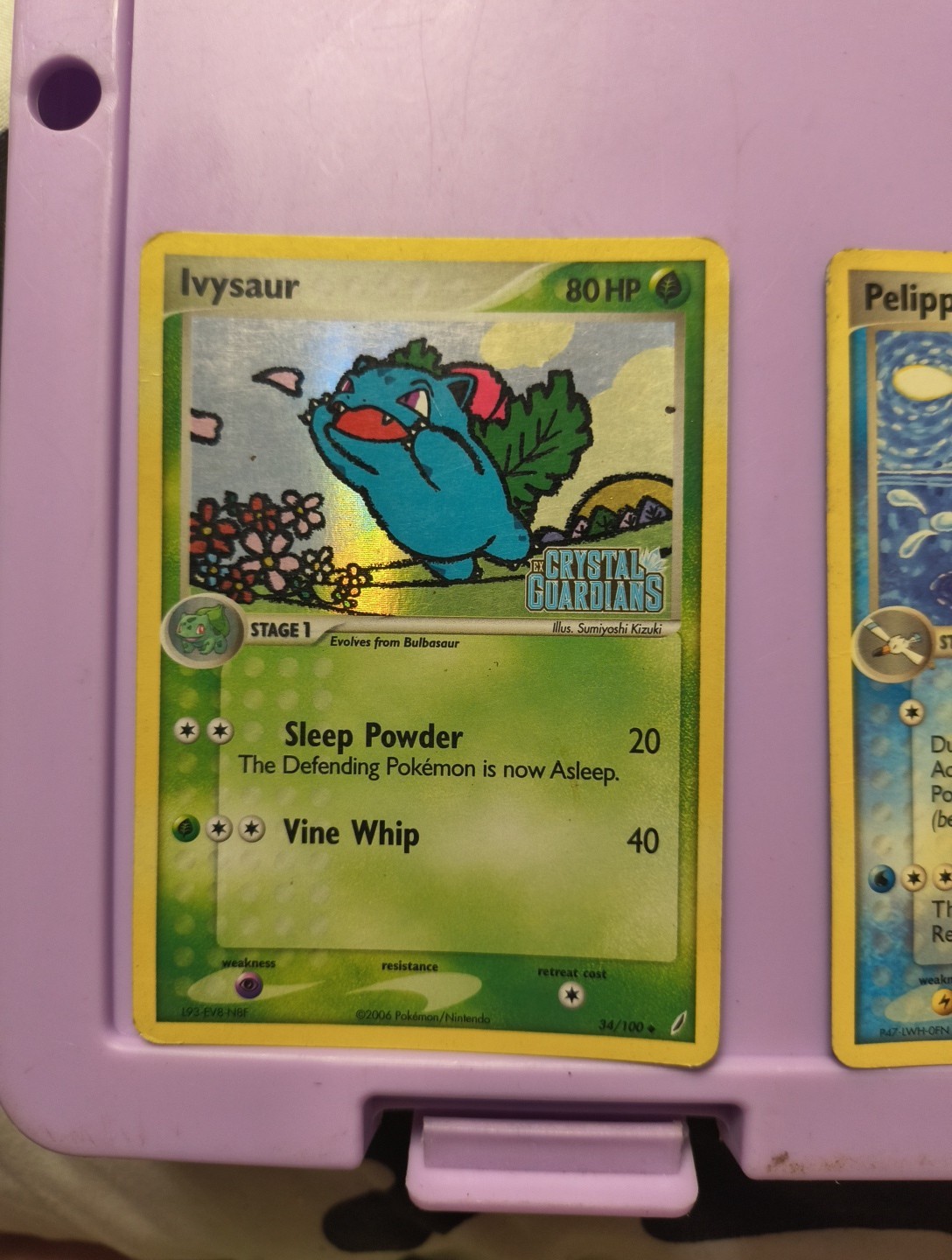 Ivysaur 34/100 EX Crystal Guardians Stamped Reverse Holo Pokémon TCG Card NM