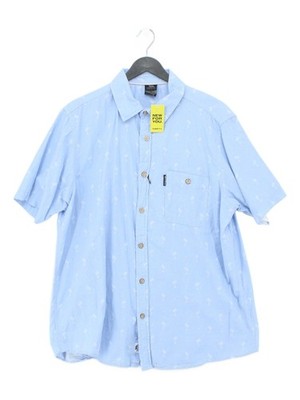 Trespass Men's Shirt XL Blue Graphic 100% Cotton Basic
