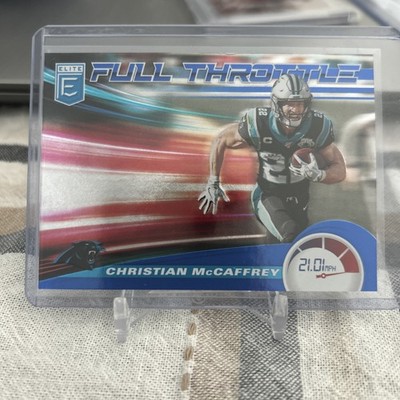 2020 Panini Donruss Elite Full Throttle BLUE Insert #14 Christian McCaffrey /10