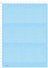 1/700 1-200 Ship Hull Number Naval Markings Military Water Slide Decal White