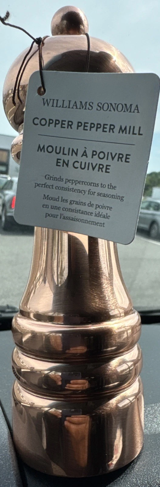NEW $129.95 Williams Sonoma Copper Pepper Grinder Shaker - Free fast Shipping