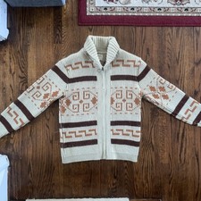 PENDLETON Vintage Westerly Men  s L Cowichan Sweater/Cardigan Big Lebowski Dude