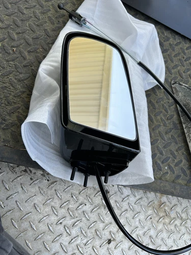 1988 89 Buick Regal Gran prix LH Driver Side Black Manual Cable Side View Mirror
