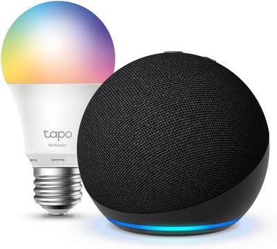 Echo Dot (5. Generation) | Anthrazit + Tapo L530EA Smart Bulb (E27)