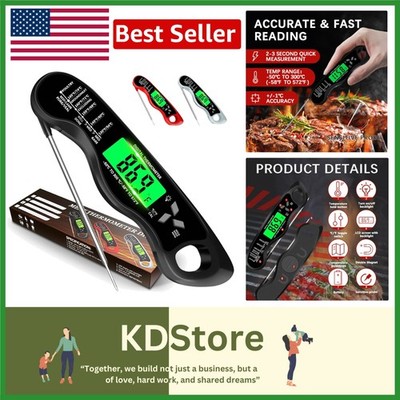 QuickRead Waterproof Digital Cooking Thermometer with Backlight