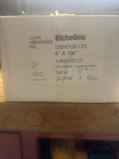 Richelieu 6” x 108” Sanding Belts P120 Aluminum Oxide Cloth MX240 – Box of 5 – 