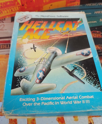 Hellcat Ace (Microprose 1987) Commodore C64 (Disk, Box, Manual) works 8-bit