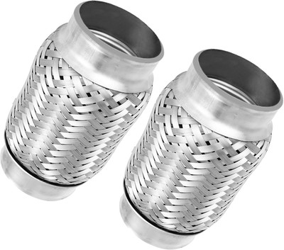 Exhaust Flex Pipe, 3'' Double Braid Stainless Steel Flexible Pipe, Heavy Duty Exh