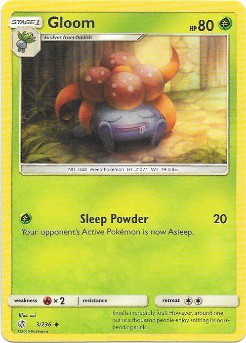 Gloom 3/236 Uncommon Cosmic Eclipse Pokemon Near Mint