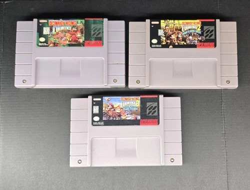 Donkey Kong Country 1, 2, & 3 Bundle - Super Nintendo SNES - Cartridges Only