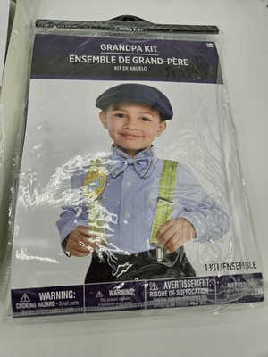 Boys Grandpa Little Old Man Costume Child Kids Cosplay Party 100 Days Of School