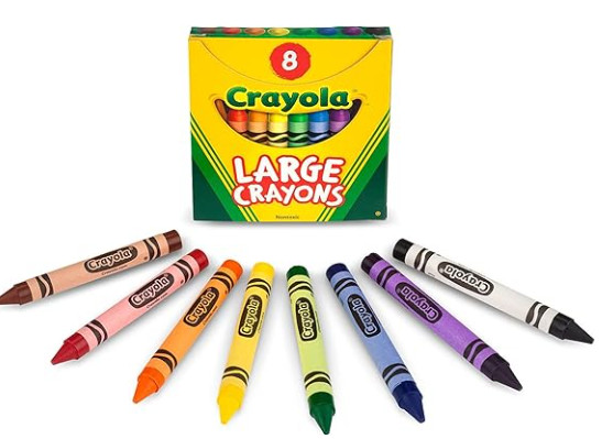 Crayola Large Crayons - Assorted (8 Count), Giant Crayons for Kids & Toddlers, A