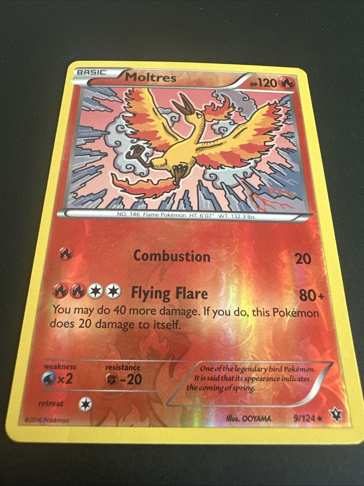 Moltres 9/124 Fates Collide Reverse Holo