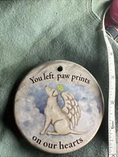 You Left Paw Prints On Our Hearts Dog Memorial Ornament Keepsake