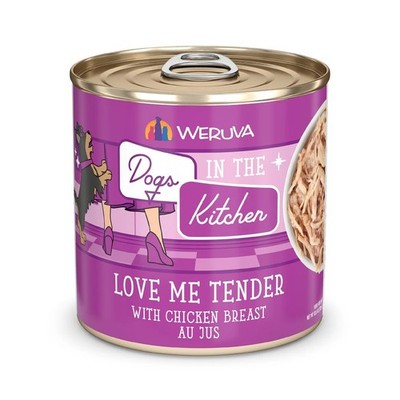 Weruva Love Me Tender Wet Dog Food Chicken Breast Au Jus 10oz Can 9 Pack