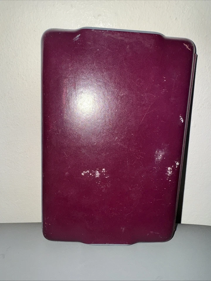 Official Amazon Burgundy Leather Case Cover for Kindle eReader - Image 4 of 4