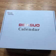 BIGASUO 101C-BW Smart Digital Calendar Display White Home Office US Version