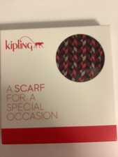 NEW Kipling Womans Viscose Scarf - PINK CHEVRON - GIFT BOXED Size 70” x 37”