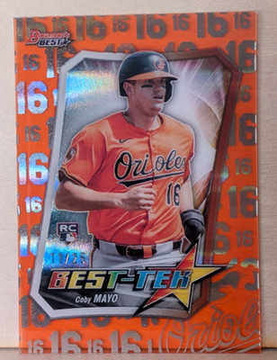 COBY MAYO 2025 Bowman s Best BEST-TEK Orange /25 Color Match! #BT-10 RC Rookie