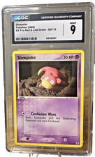 CGC 9 come nuovo Slowpoke 80/112 EX rosso fuoco e verde foglia 2004 carta Pokemon classificata