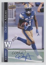 2021 Upper Deck CFL Auto Darvin Adams #185 Auto l5j