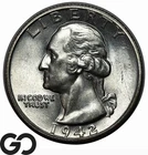 1942-S Washington Quarter, Solid Gem BU++