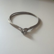 Genuine Pandora 925 Ale Fabric Browning Grey Heart Clasp Bracelet 18.5cm Genuine Pandora 925 Ale Fabric Browning Grey Heart Clasp Bracelet 18.5cm