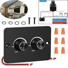 DC 12V-24V 2 Gang Dimmer Switch PWM LED Dimmer Switch For RV Boat Campervan