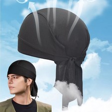 Cooling Do Rags Skull Caps for Men Breathable Sports Bandana Durag Sweat-Wicking