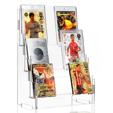3 Tier Acrylic Trading Card Display Stand Graded Card Display Baseball Card D...