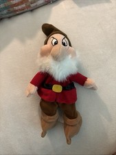 Disney Store Grumpy Plush Stuffed Animal 7 Dwarfs Snow White 9 Inch Toy
